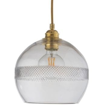 Daunenspiel Get the Look: Ebb&Flow_Rowan crystal pendant Ø22 check mini stripe gold_bei Daunenspiel